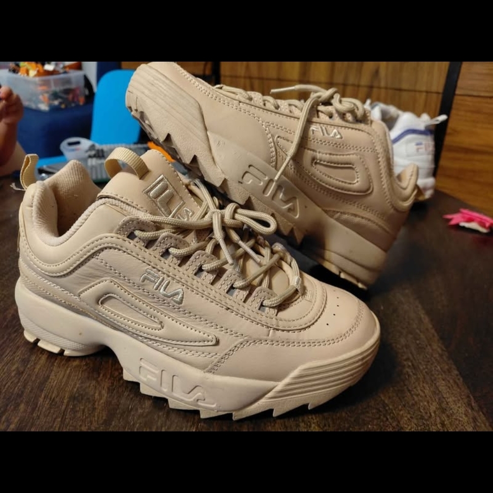 Fila Beige Athletic Shoes